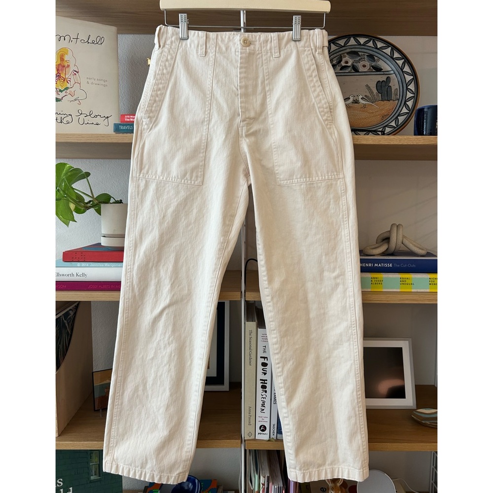 Alex Mill Neil Herringbone Pant Ecru 4